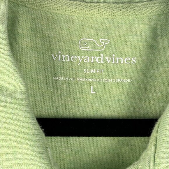 Vineyard Vines Slim Fit Mens Polo Shirt Light Green Sz L Golf Short Sleeve Polo - Picture 4 of 11